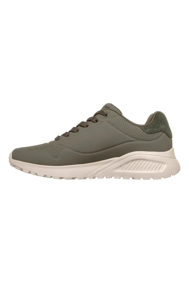 Sneakers olive con Memory Foam Skechers Uno Lite Suited Lite [VERDE OLIVA] miniatura 4