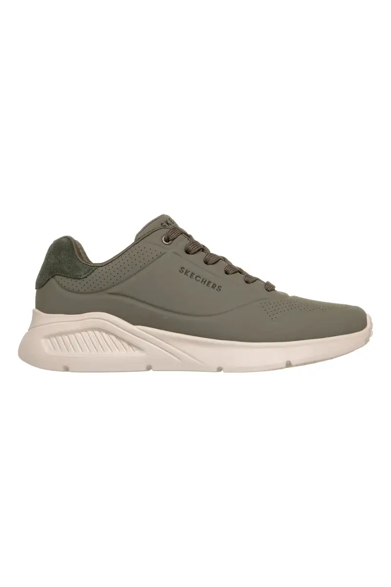 Sneakers olive con Memory Foam Skechers Uno Lite Suited Lite [VERDE OLIVA]