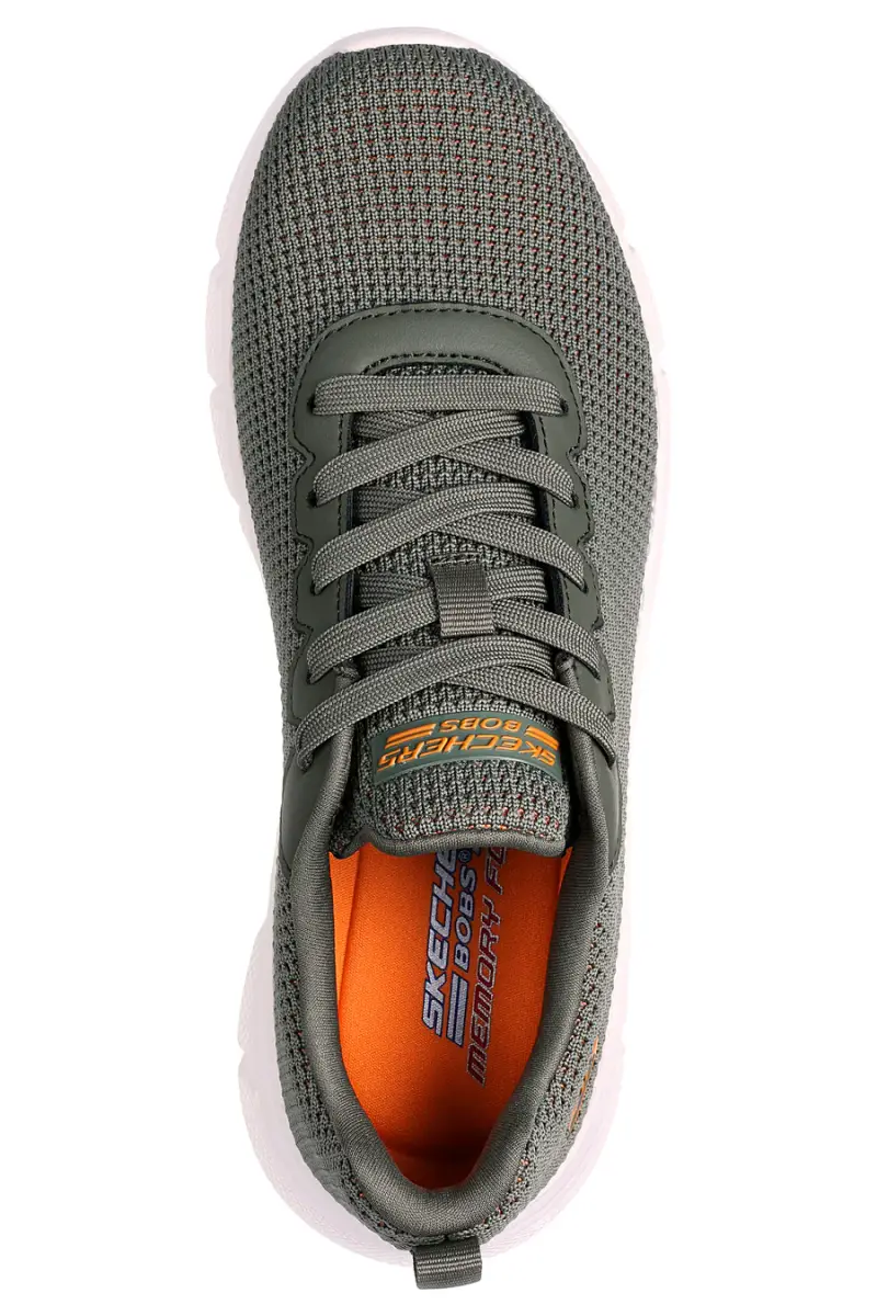 Sneakers olive knit con Memory Foam vegan Skechers BOS BOBS SPORT WOMENS [OLIVA] miniatura 3