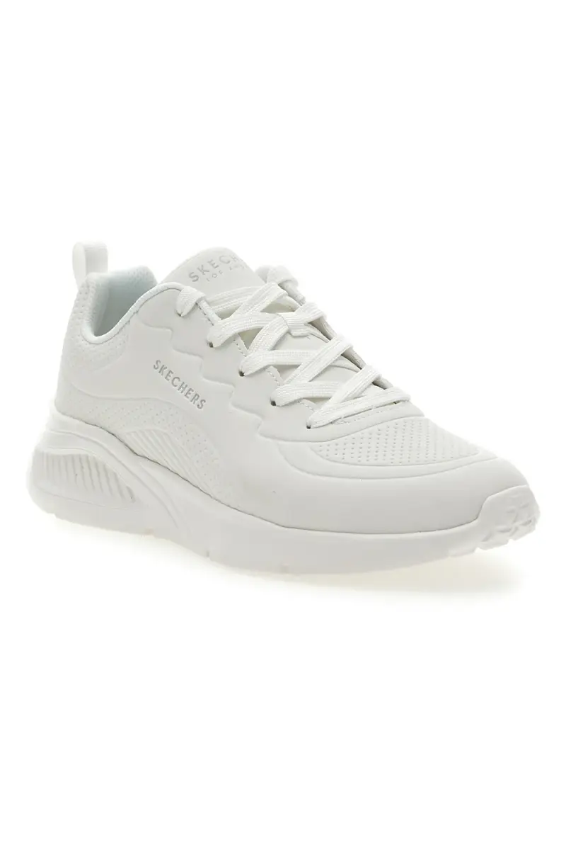 Sneakers Panna Con Memory Foam Skechers Uno Lite Lighter One [BIANCO] miniatura 2