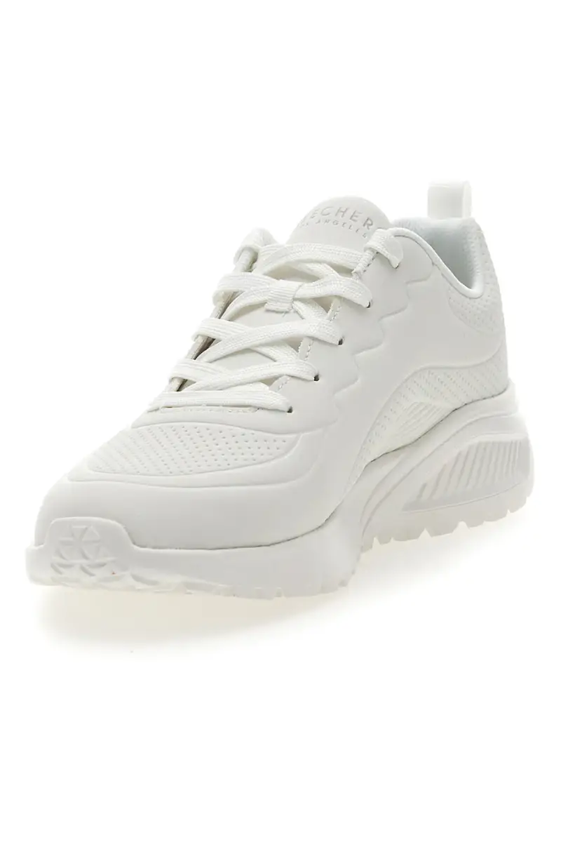 Sneakers Panna Con Memory Foam Skechers Uno Lite Lighter One [BIANCO] miniatura 3