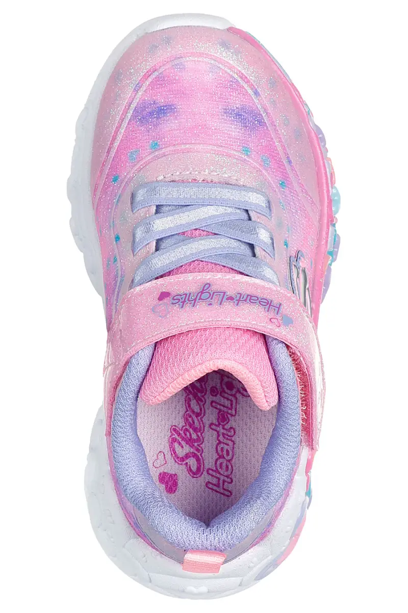 Sneakers rosa con luci e glitter Skechers Eternal Heart Lights [LPMT] miniatura 5