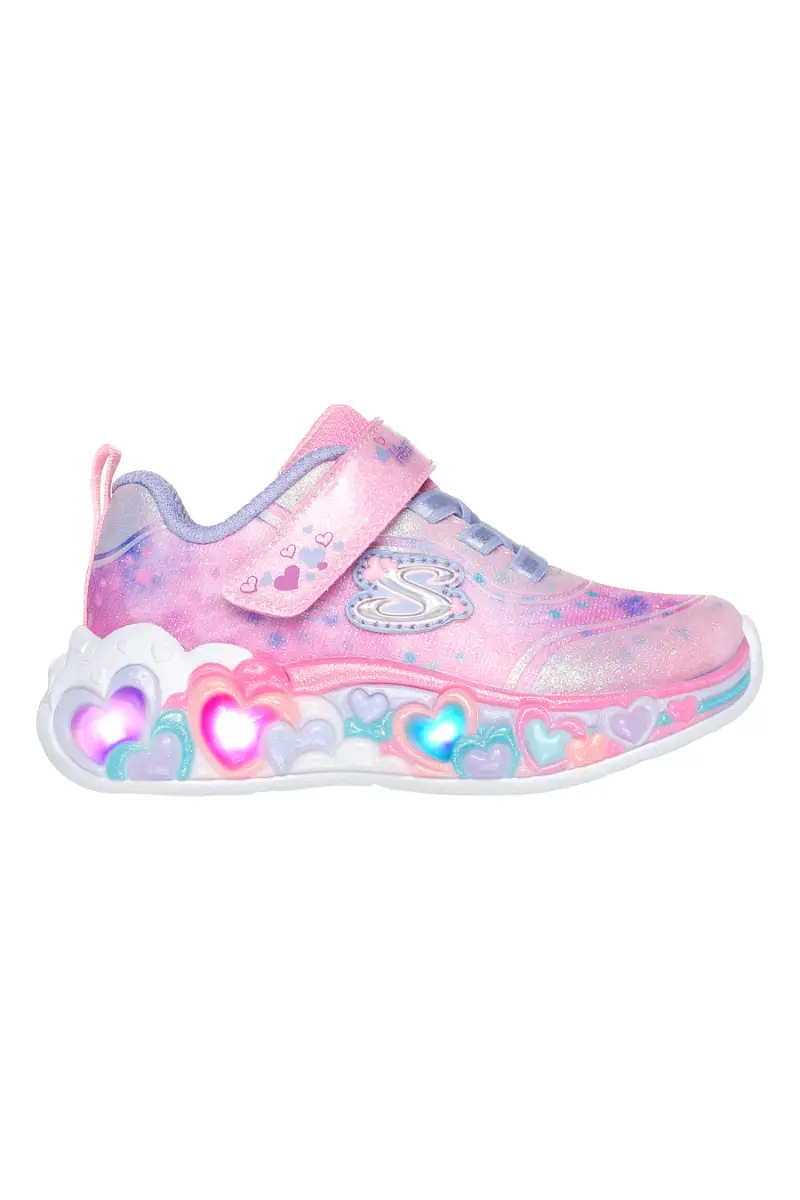 Sneakers rosa con luci e glitter Skechers Eternal Heart Lights [LPMT]