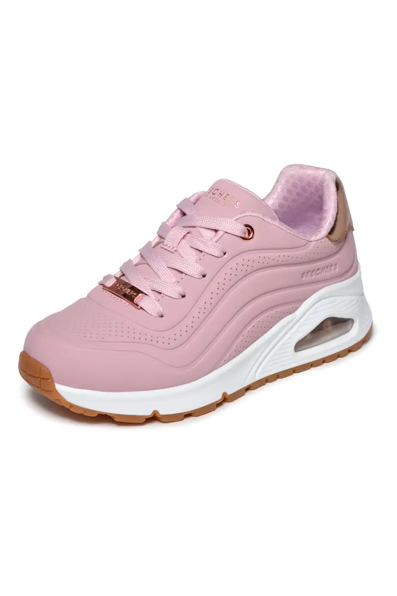 Sneakers rosa con suola ad aria e Memory Foam Skechers Uno Gen1 Shimmer Wave [ROSA] miniatura 2