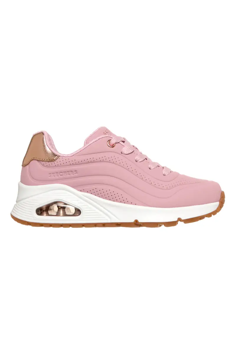 Sneakers rosa con suola ad aria e Memory Foam Skechers Uno Gen1 Shimmer Wave [ROSA]