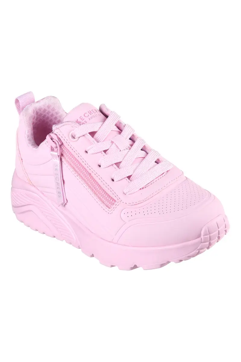 Sneakers rosa con zip laterale e suola platform Skechers Uno Lite Easy Zip [LITE PINK] miniatura 2
