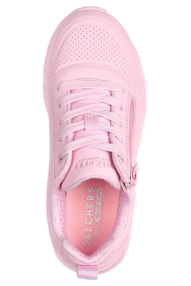 Sneakers rosa con zip laterale e suola platform Skechers Uno Lite Easy Zip [LITE PINK] miniatura 3