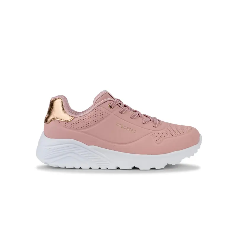 Sneakers rosa da ragazza in Memory Foam Skechers Uno Lite