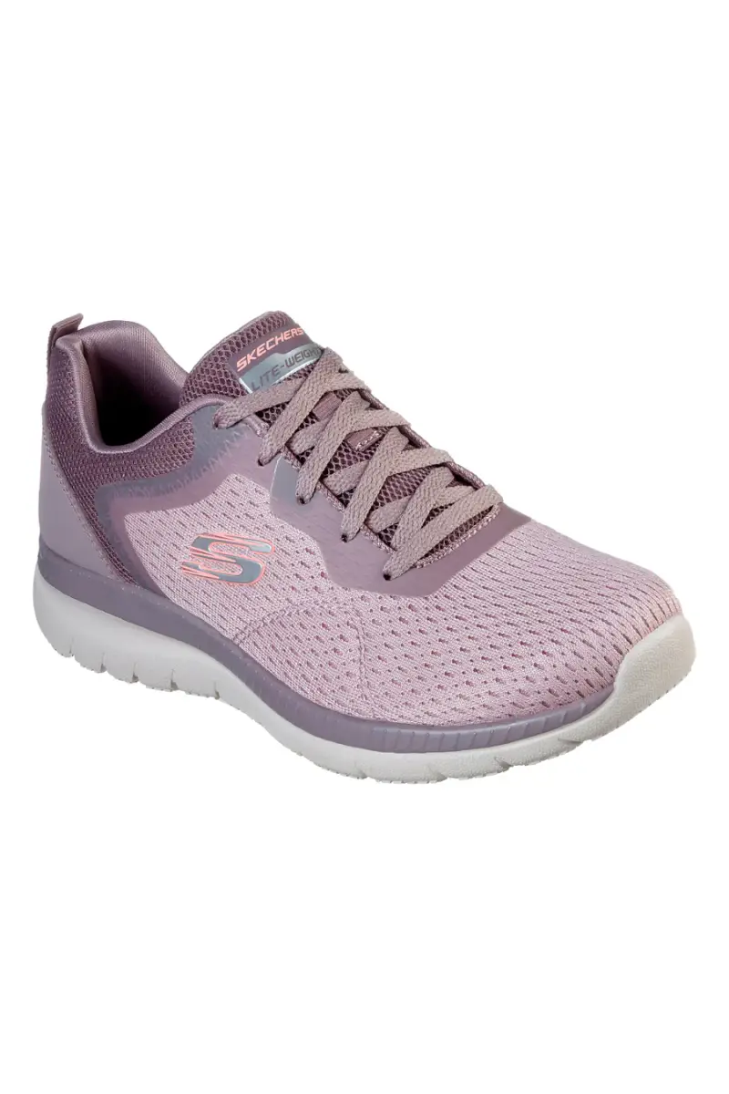 Sneakers rosa in mesh con Memory Foam Skechers Bountiful Quick Path [LAVANDA] miniatura 2
