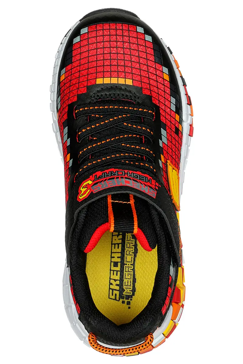 Sneakers rosse con dettagli pixelati e luci Skechers Mega-Craft 3 [NERO miniatura 5