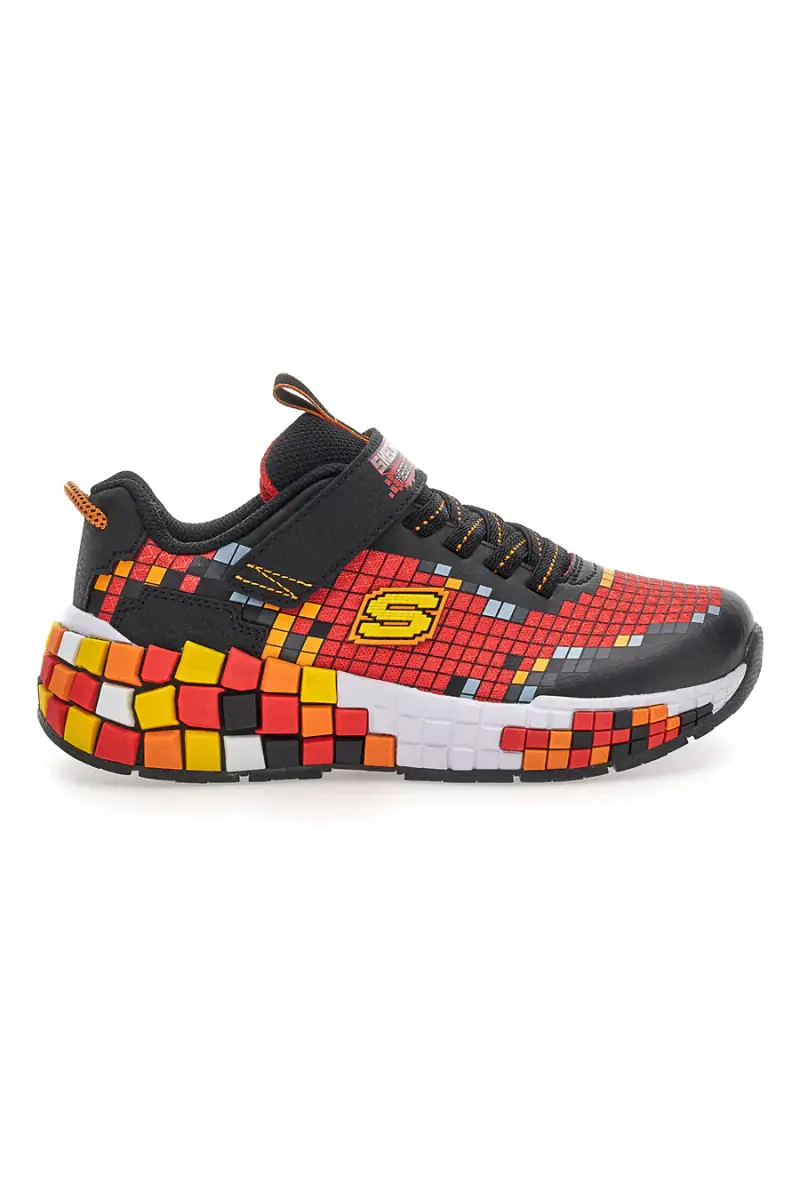 Sneakers rosse con dettagli pixelati e luci Skechers Mega-Craft 3 [NERO