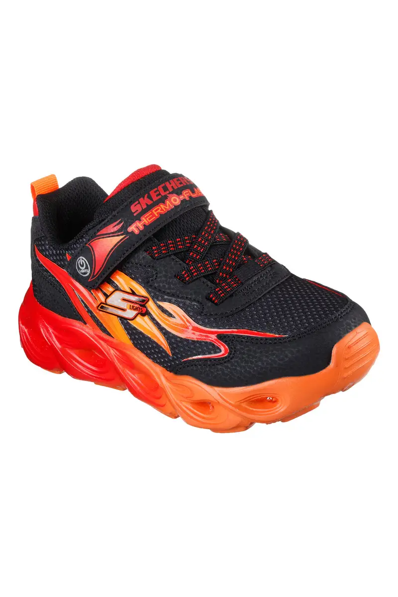 Sneakers Rosse con Fiamme da Bimbi Skechers Thermo Flash-Heat Flux [NERO] miniatura 3