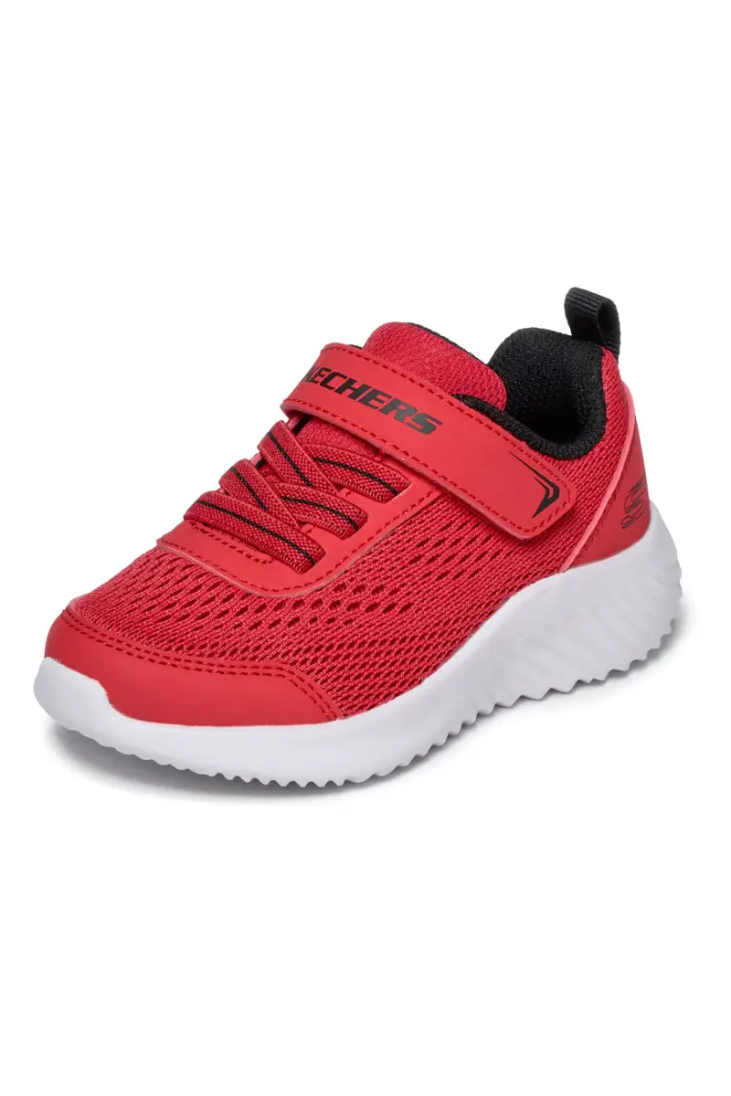 Sneakers rosso con strappo e lacci elasticizzati Skechers Bounder quantarun [ROSSO] miniatura 2
