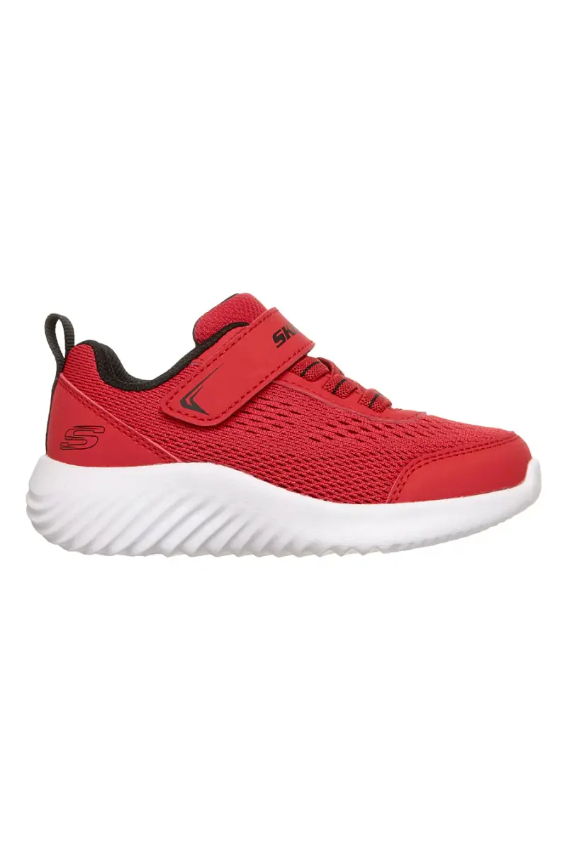 Sneakers rosso con strappo e lacci elasticizzati Skechers Bounder quantarun [ROSSO]