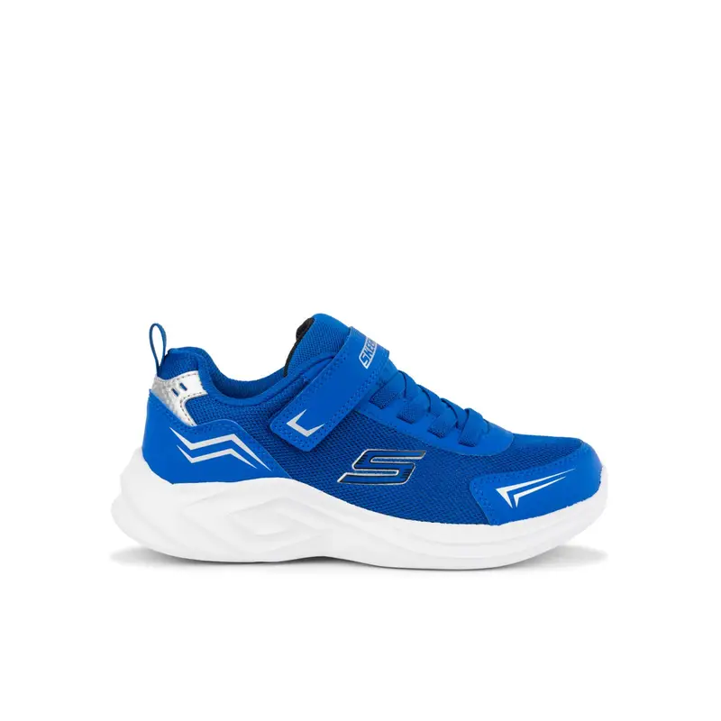 Sneakers running blu da bambino modello Mazematics con lacci e velcro