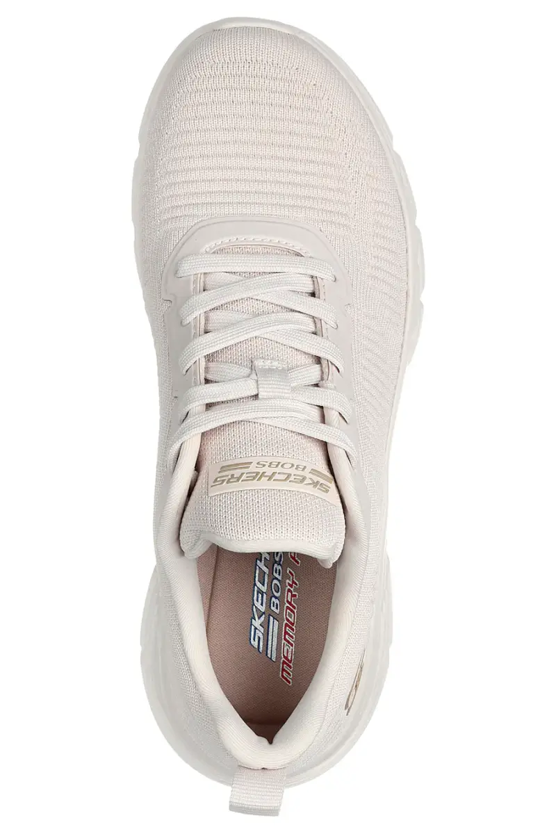 Sneakers sage in knit con memory foam Skechers Bobs B Flex Hi Flying Hi [OFF WHITE] miniatura 5