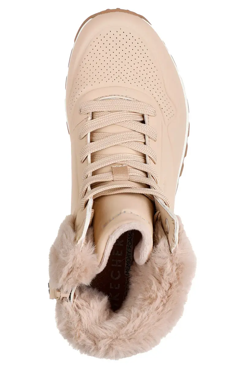 Sneakers sand con pelliccia e suola Air Skechers UNO RUGGED FALL AIR [SABBIA] miniatura 5