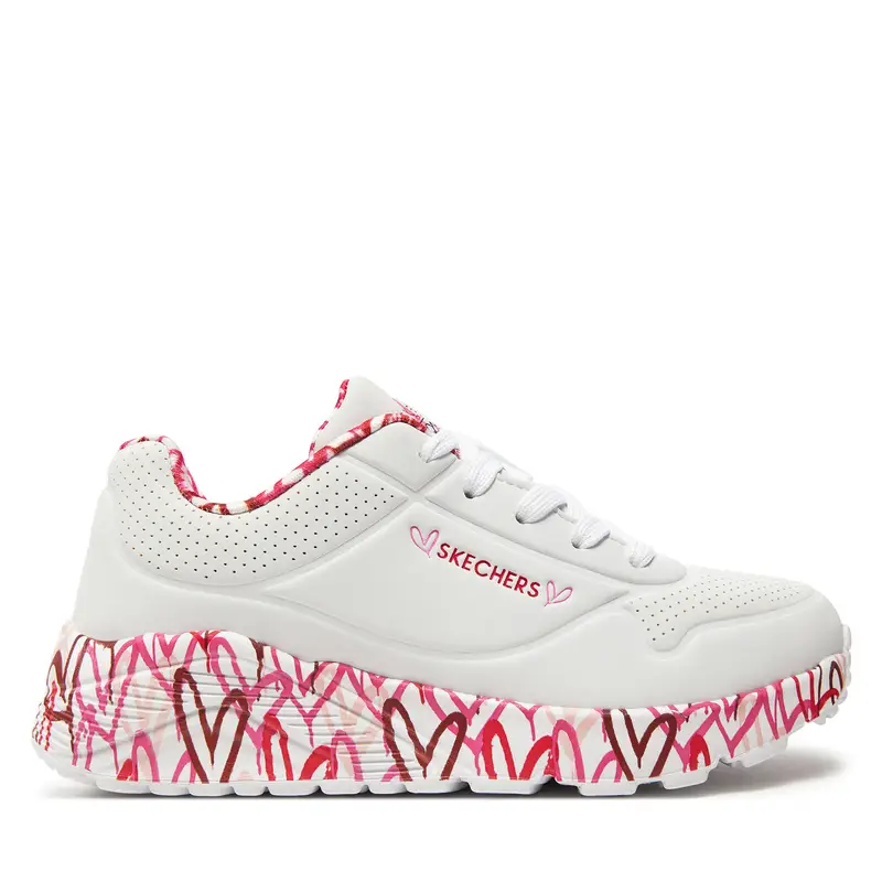 Sneakers Skechers Uno Lite Lovely Luv 314976L/WRPK Bianco