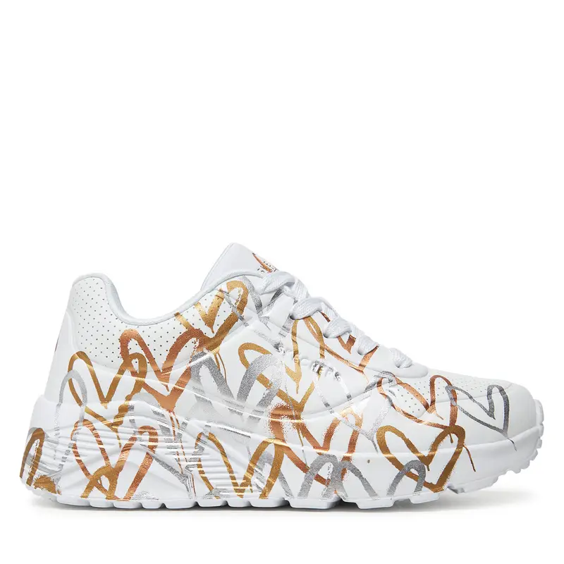 Sneakers Skechers Uno Lite-Metallic Love 314067L/WTGD Bianco