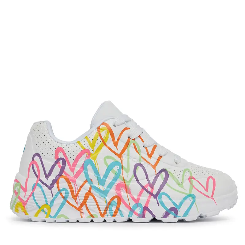 Sneakers Skechers Uno Lite Spread The Love 314064L/WML Bianco