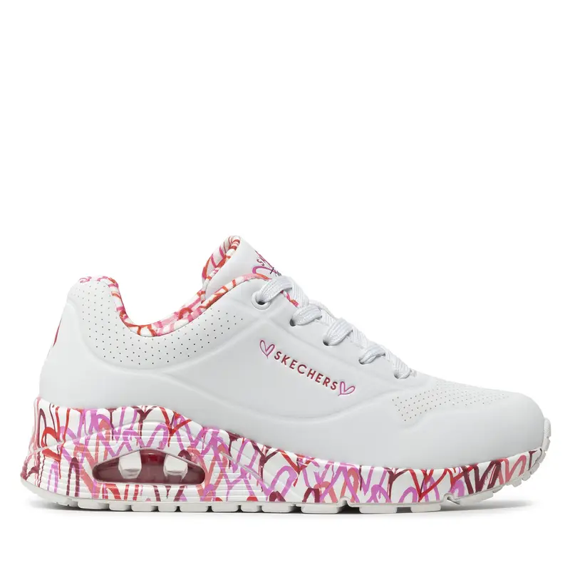 Sneakers Skechers Uno Loving Love 155506/WRPK Bianco