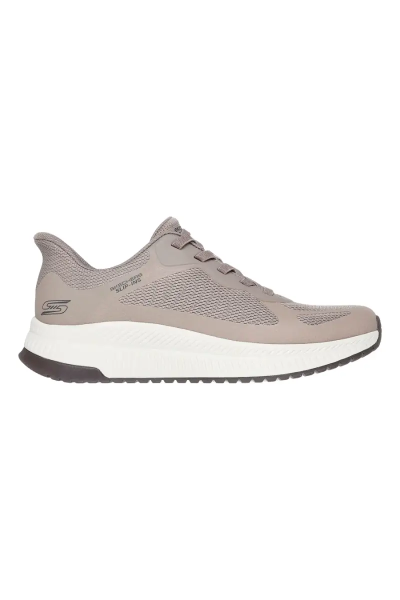 Sneakers Slip-ins taupe scuro con Memory Foam Skechers Bobs Squad 4 [TAUPE]