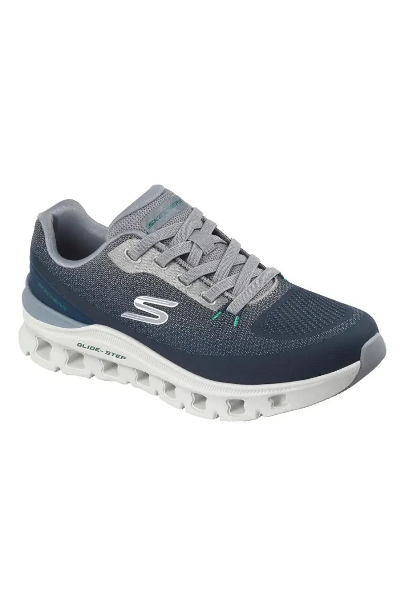 Sneakers sportive Navy in mesh engineered con relaxed fit Skechers Glide-Step Pro Waverra [NVGY] miniatura 3
