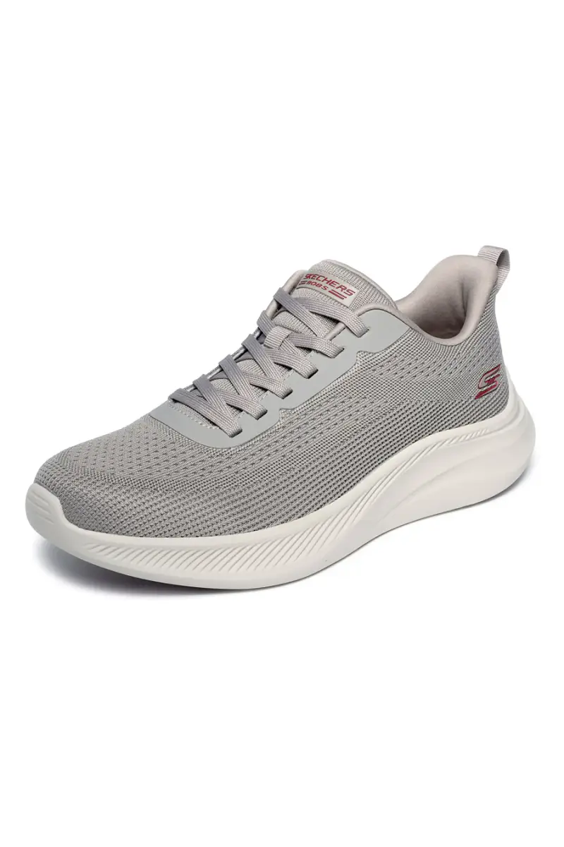 Sneakers sportive Taupe in knit con memory foam Skechers Bobs Moda Flex [TAUPE] miniatura 2