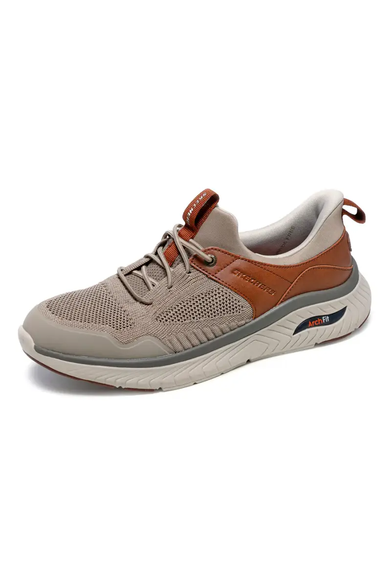 Sneakers taupe con supporto plantare Arch Fit Skechers Arch Fit Crosser Emeric [TAUPE] miniatura 2