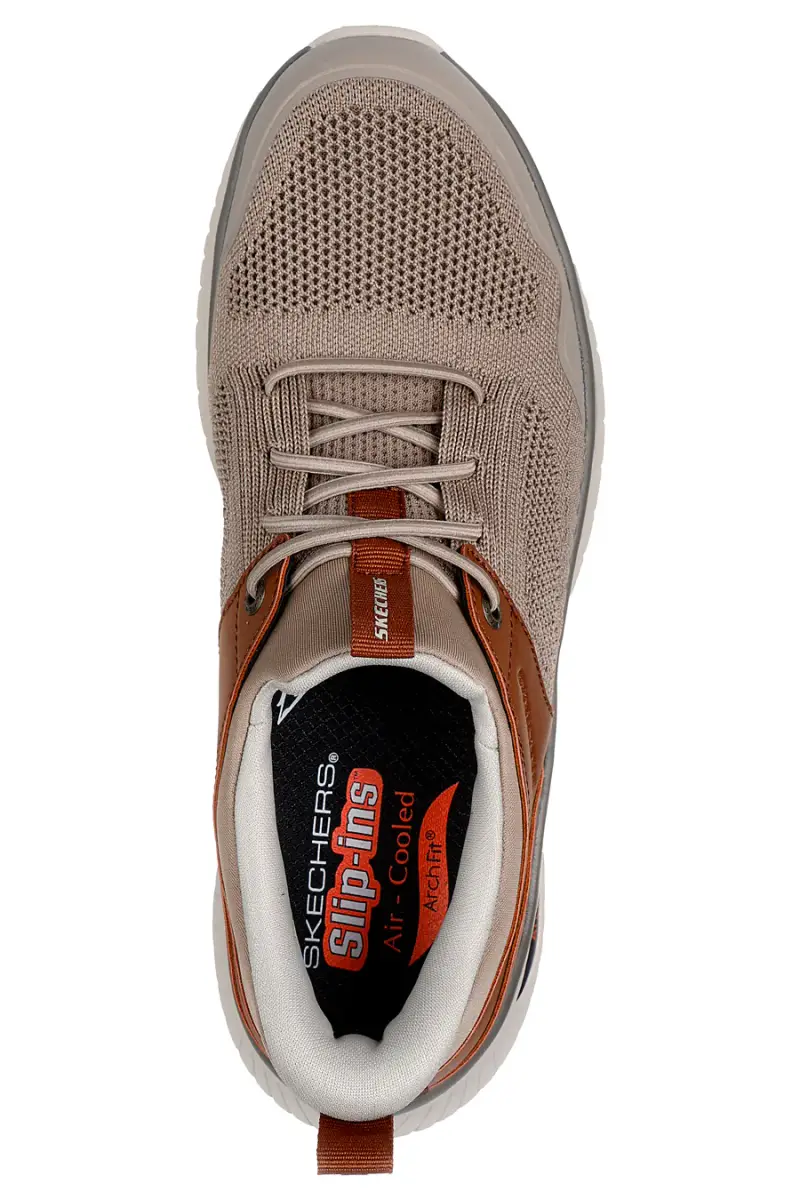 Sneakers taupe con supporto plantare Arch Fit Skechers Arch Fit Crosser Emeric [TAUPE] miniatura 3