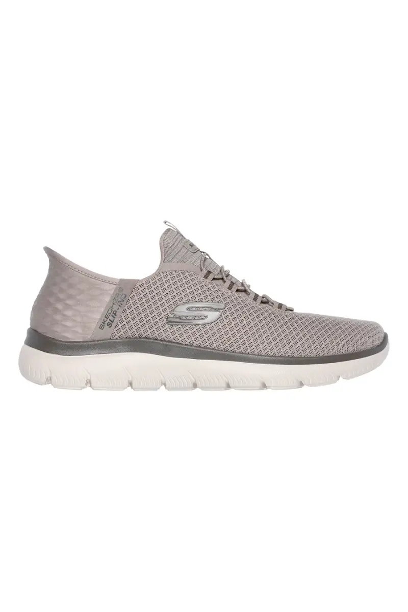 Sneakers taupe slip-ins vegan con memory foam Skechers Summits High Range [TAUPE]