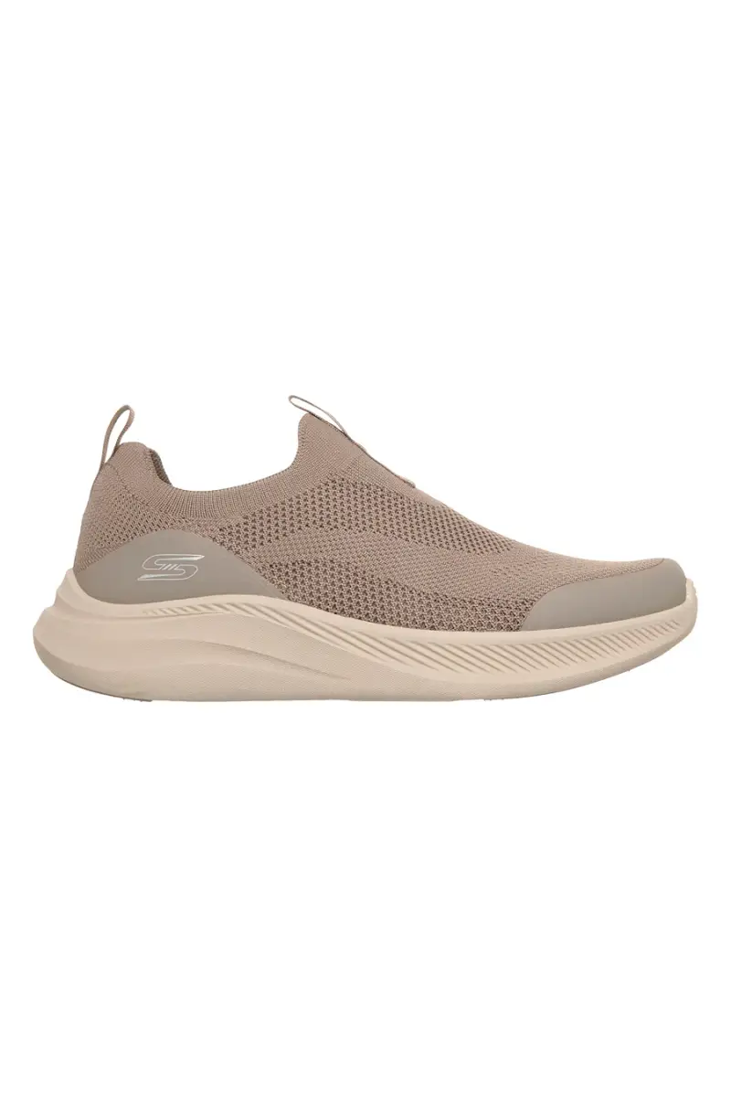 Sneakers taupe slip on in tessuto Skechers Bobs Moda Flex Broad Acre [TAUPE]