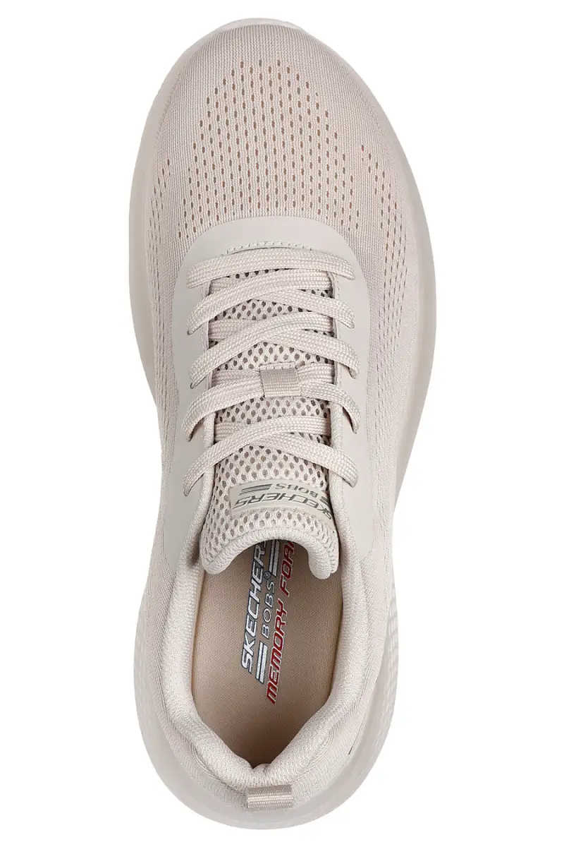 Sneakers vegan beige con tomaia traforata SKECHERS BOBS INFINITY VAPOR EXACT [TAUPE] miniatura 4