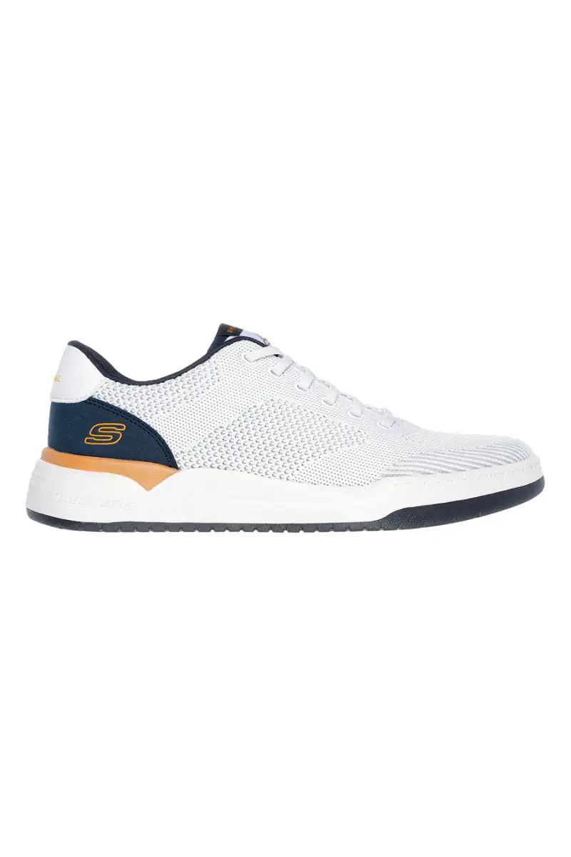 Sneakers Vegane Bianche con soletta Air-Cooled Memory Foam Skechers Relaxed Fit Corliss - Dorset [BIANCO]