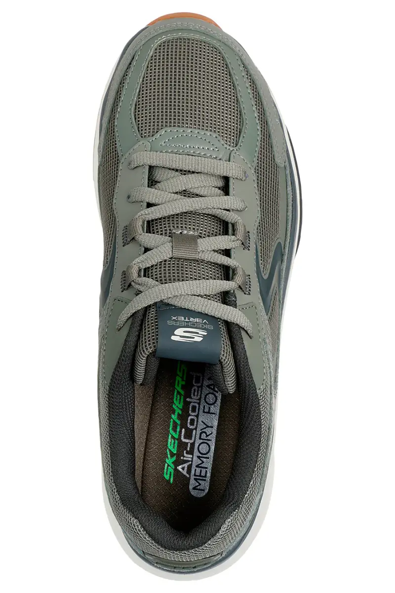Sneakers verde oliva stile rétro Skechers Vertex Arke con Memory Foam [VERDE] miniatura 5