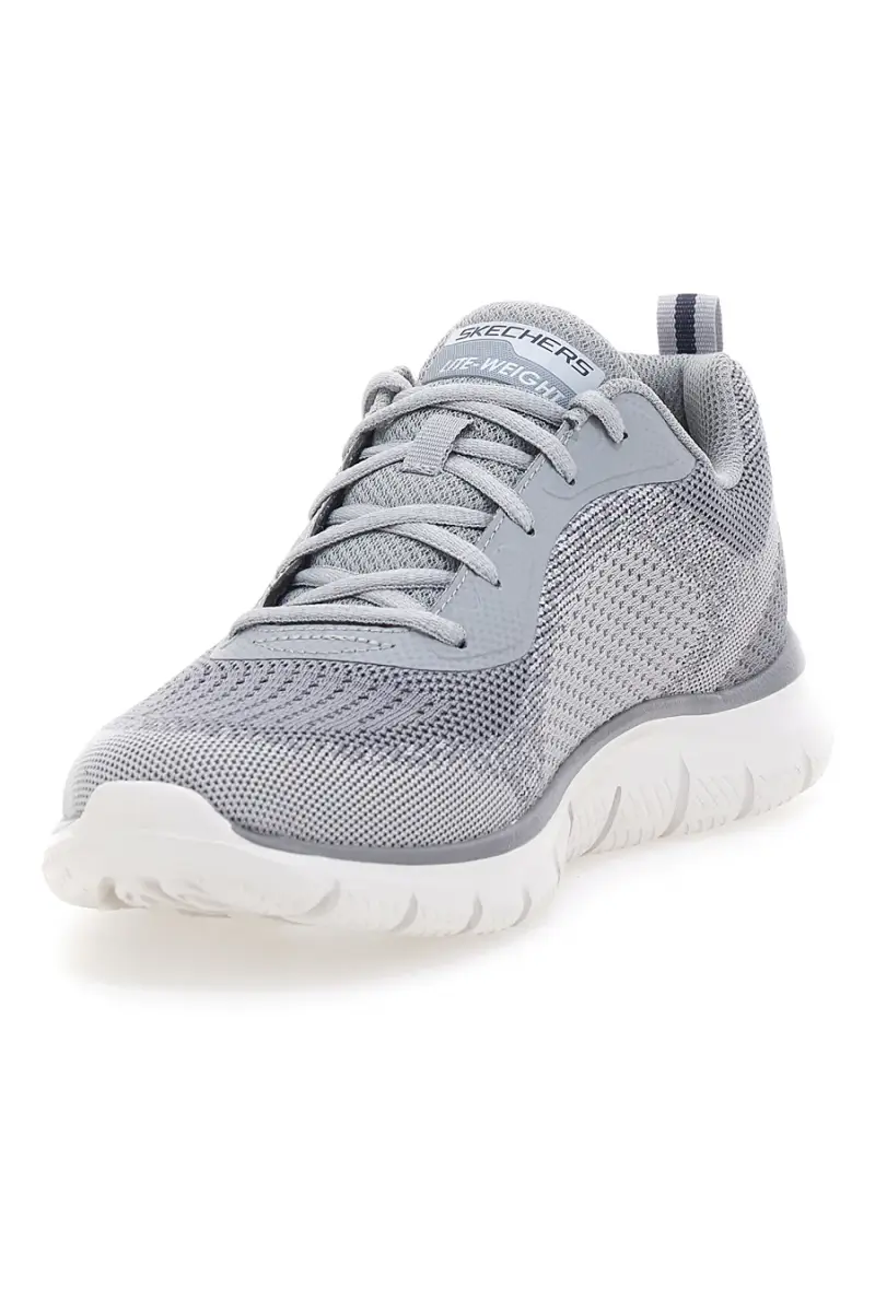 Sneakers Verdi e Nere con soletta in Memory Foam SKECHERS TRACK GLENDOR [GRIGIO] miniatura 3