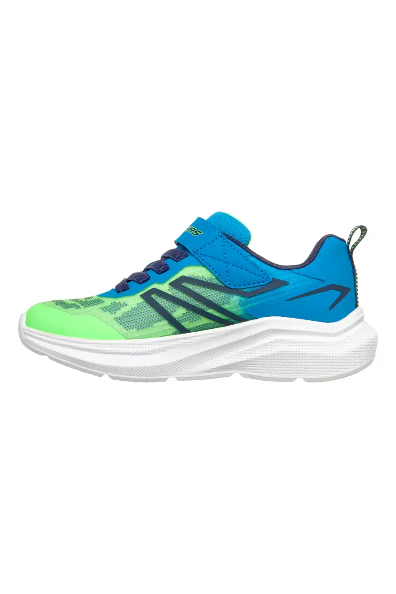 Sneakers verdi leggere con chiusura a strappo Microspec Velocity Skechers [BLU miniatura 5