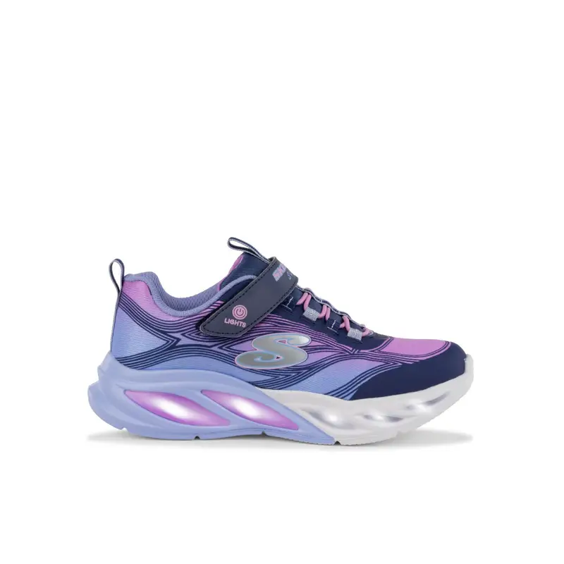 Sneakers viola bimba da ginnastica S Light Flex-Glow Ultra con luci e velcro