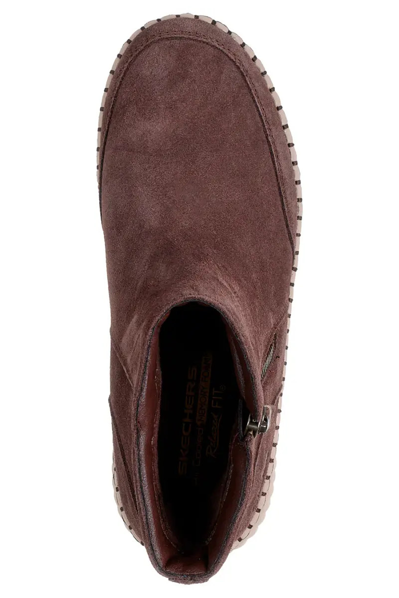 Stivaletti Marroni con zip Skechers Wilshire Blvd Weekend Crush [MARRONE] miniatura 3