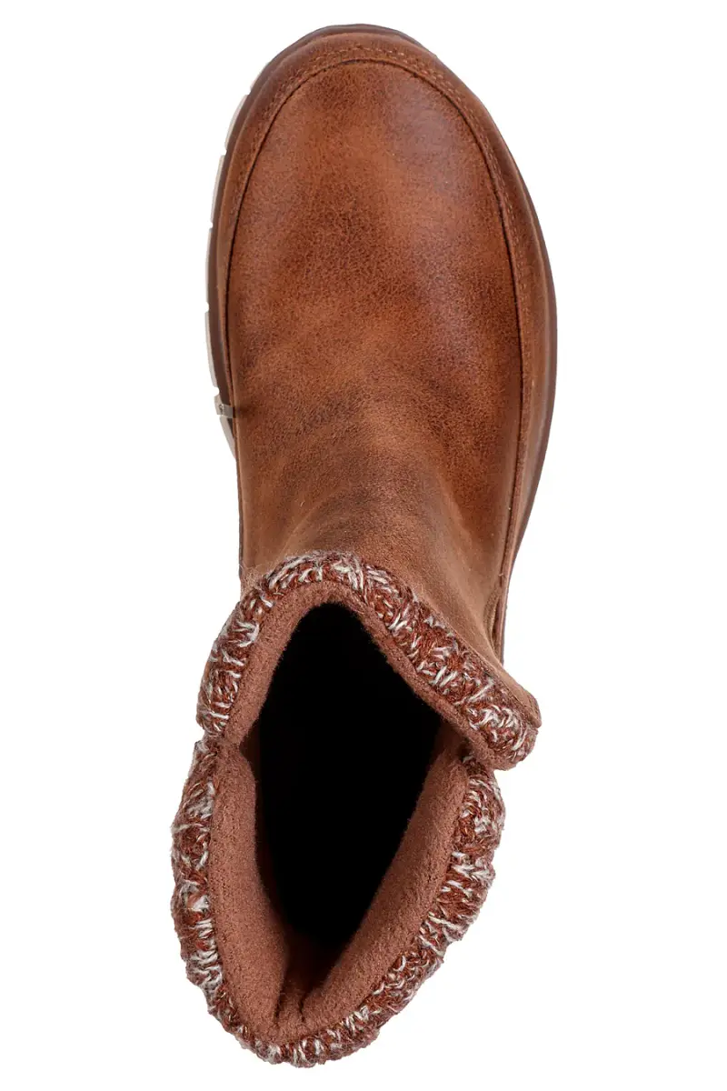 Stivaletti marroni in vegan leather con Warm Tech Memory Foam Skechers Synergy Lovely Collab [MARRONE] miniatura 5