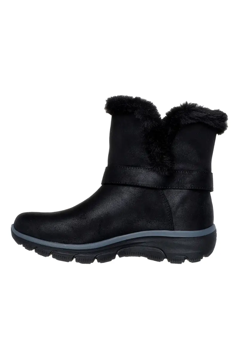 Stivaletti neri con pelliccia vegan waterproof Skechers Easy Going Dreamers Move [NERO] miniatura 3
