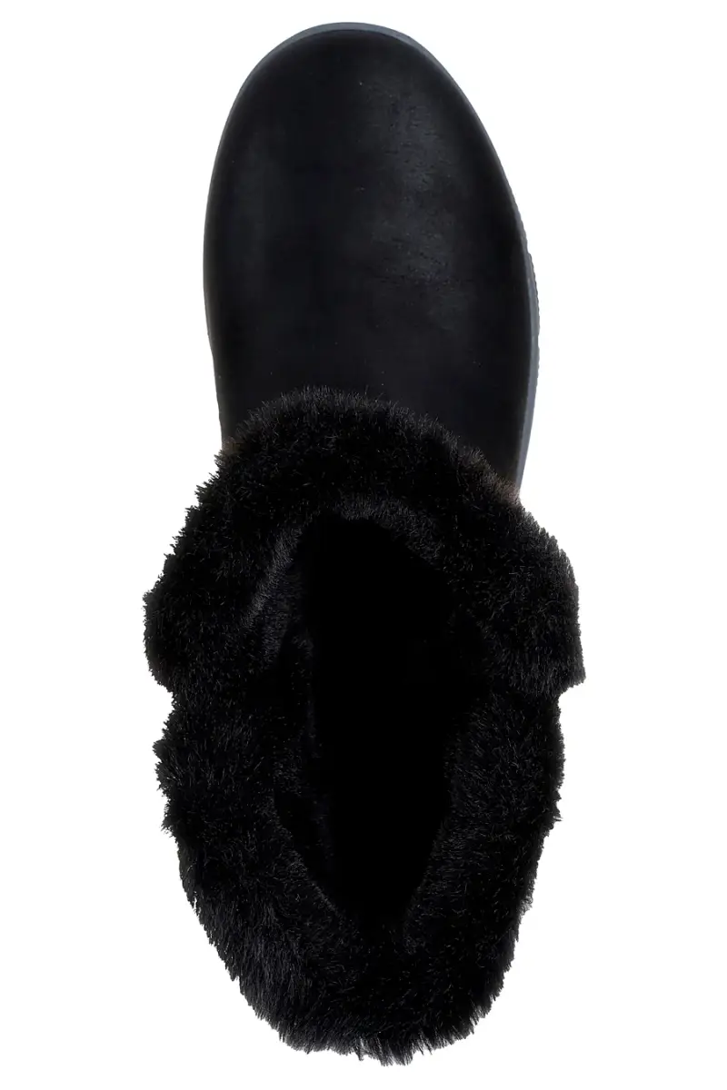 Stivaletti neri con pelliccia vegan waterproof Skechers Easy Going Dreamers Move [NERO] miniatura 5