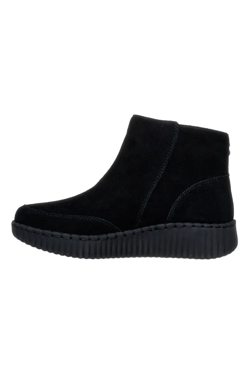 Stivaletti neri con zip e Memory Foam Skechers Wilshire Blvd Weekend Crush [NERO] miniatura 3