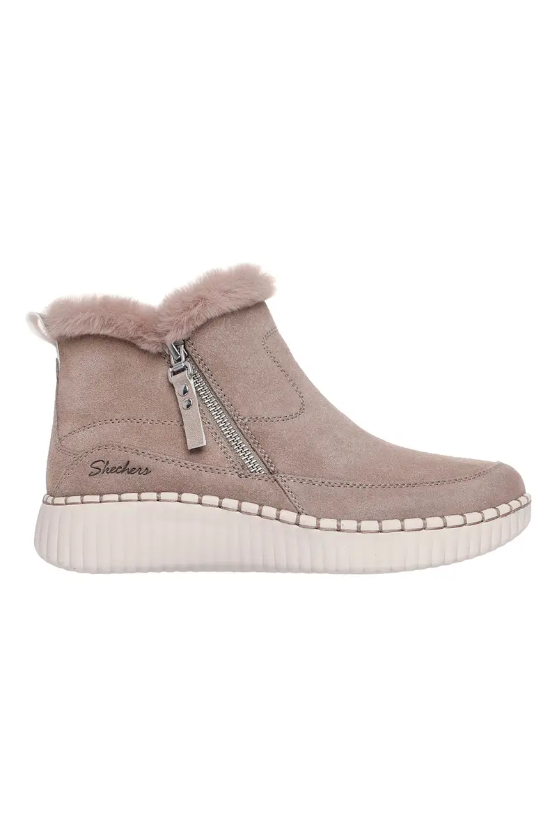 Stivaletti taupe in suede con zip e memory foam Skechers Wilshire Blvd Fresh Zip [ND]