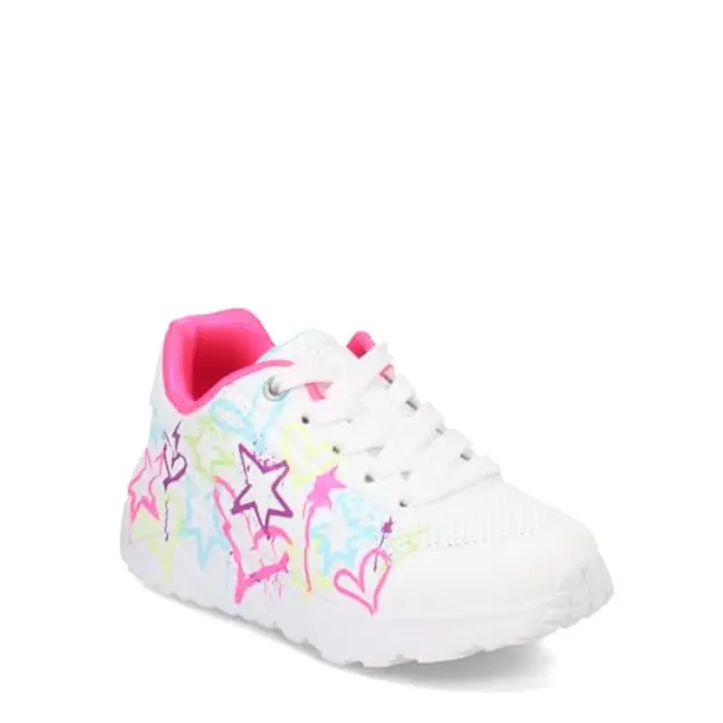 Skechers Street Girls, Sneaker, White Synthetic/Neon Multi Trim, 36 EU miniatura 2