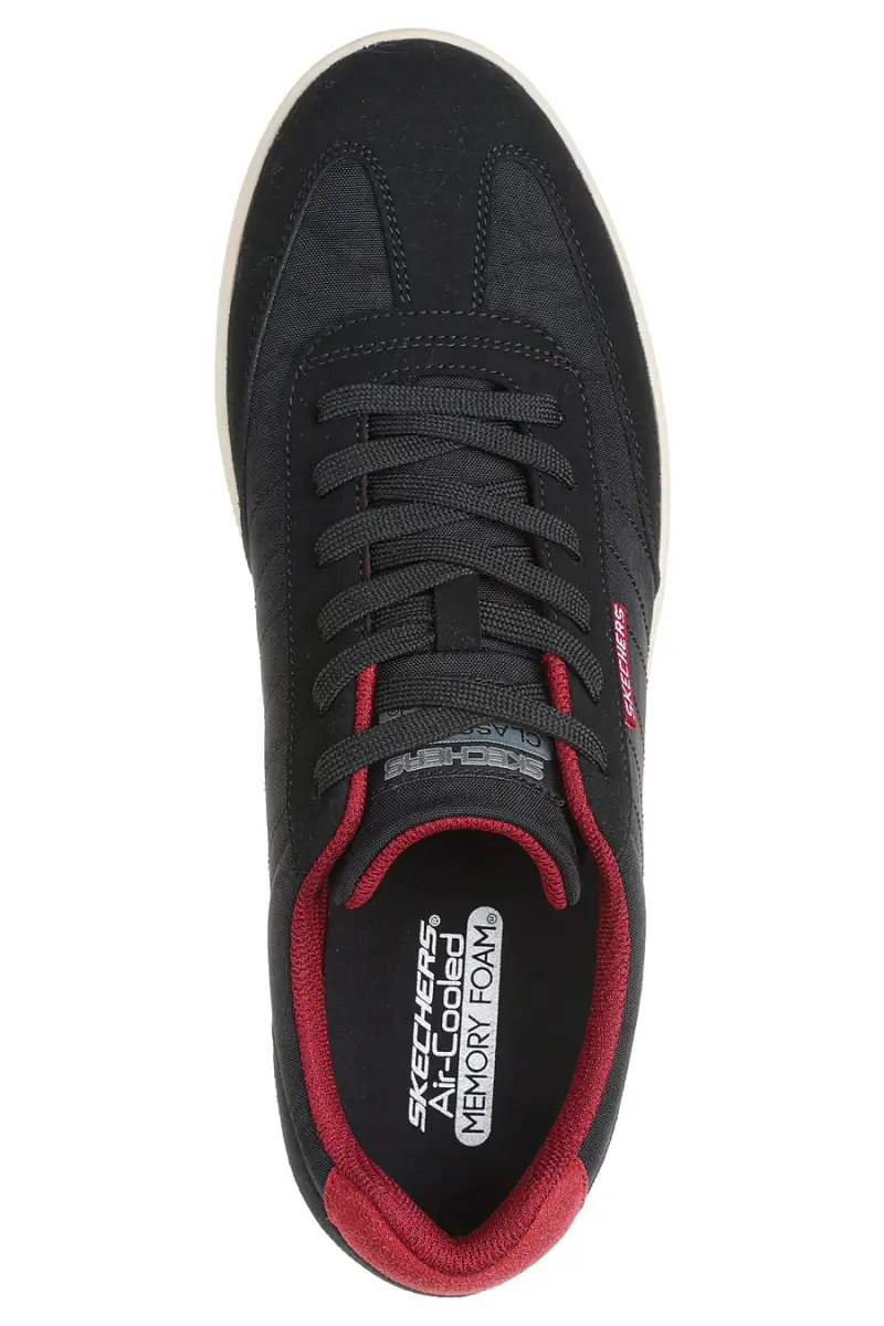 Stringate Nere con Soletta in Memory Foam SKECHERS PLACER VINSON [NERO] miniatura 5