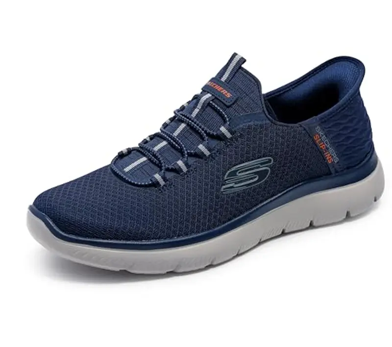 Skechers Summits High Range, Sneaker Uomo, Navy Mesh Trim, 41 EU
