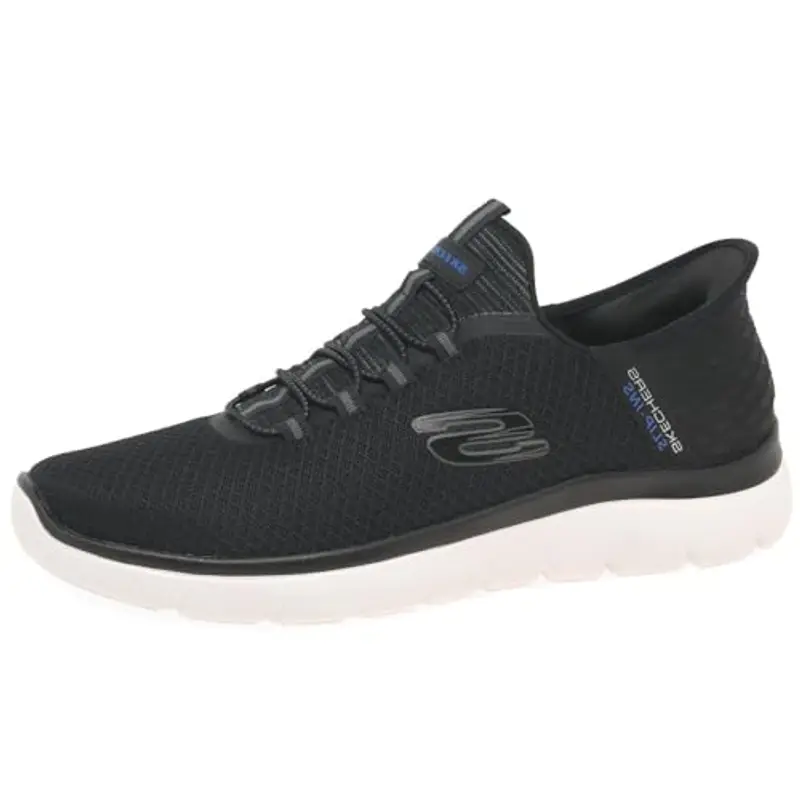 Skechers Summits High Range, Sneaker Uomo, Nero (Black Mesh Trim), 44 EU