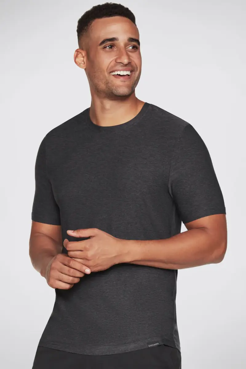 T-Shirt Antracite Skechers Godri All Day Tee [NERO miniatura 2