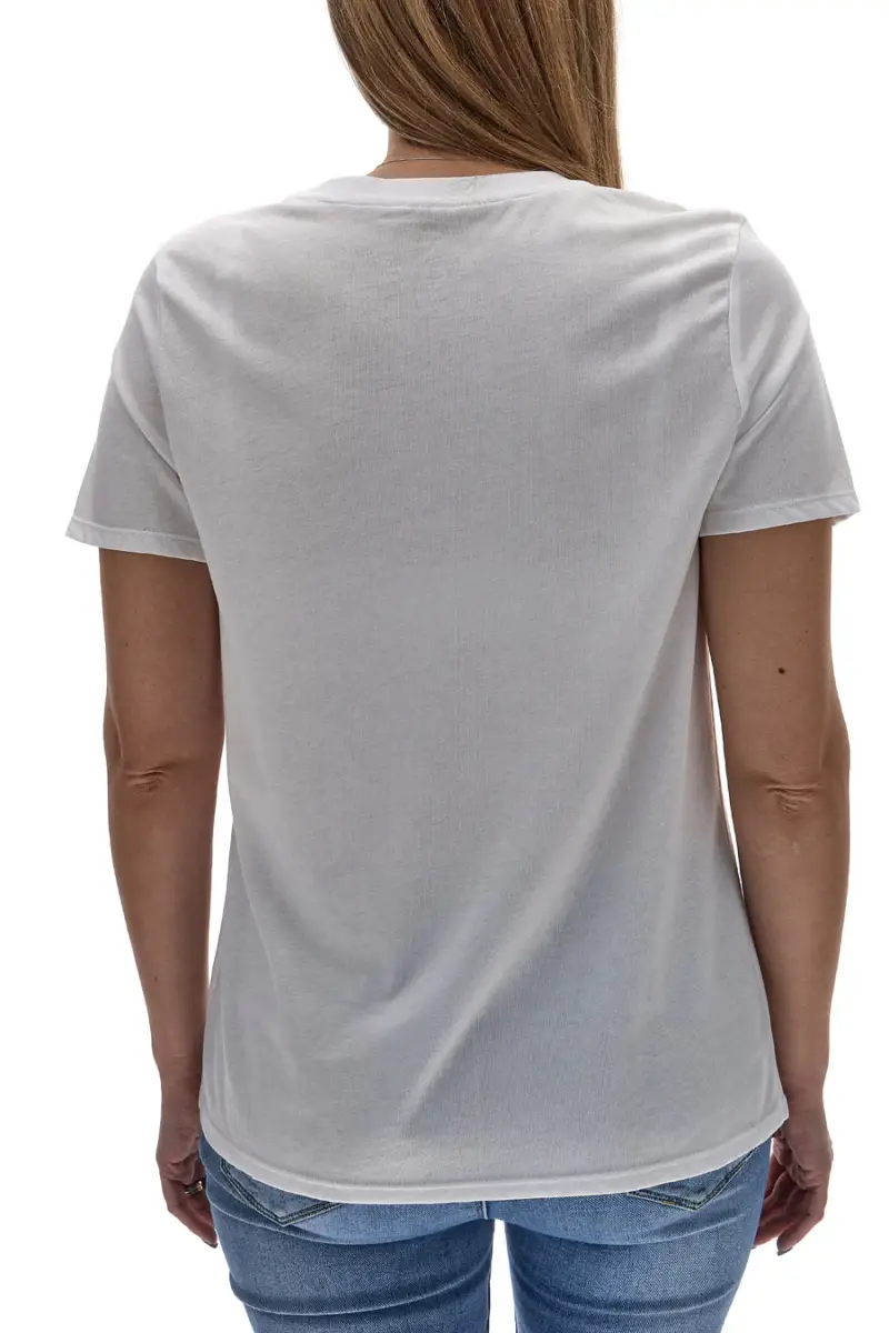 T-Shirt Bianca Con Strass Arcobaleno Skechers TS40 [BIANCO] miniatura 2